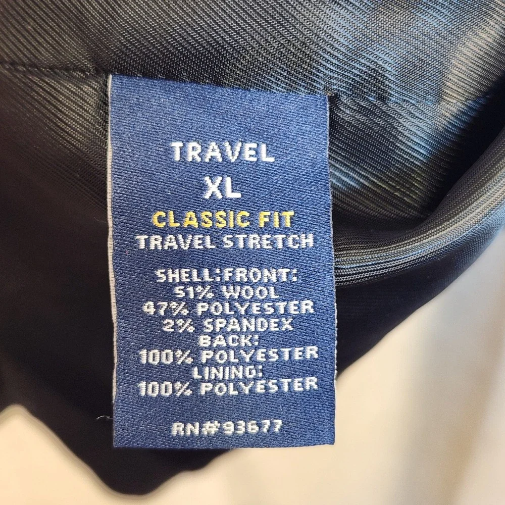 Stafford Travel Classic Fit Vest Men's XL‎ Wool Blend Adjustable Faux Pockets